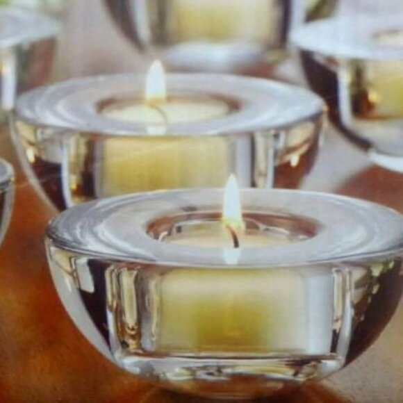 Shannon Crystal Votive Candle Holders Allegro Style, 8 Piece Set - Picture 3 of 3